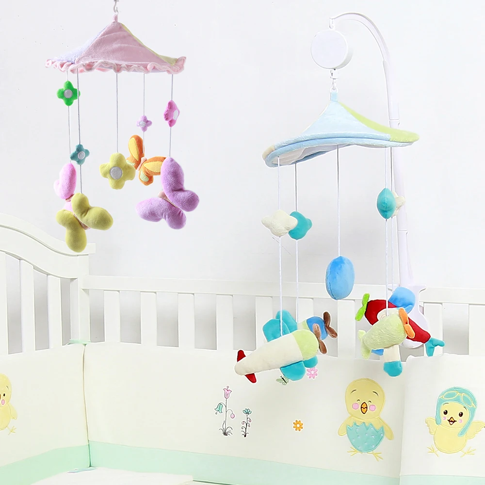 

Baby Toys Bed Bell Rotating Mobile Toy Baby Rattles Gift Crib Bracket With Music Box Infant Parent-child Interaction Puzzle Toys