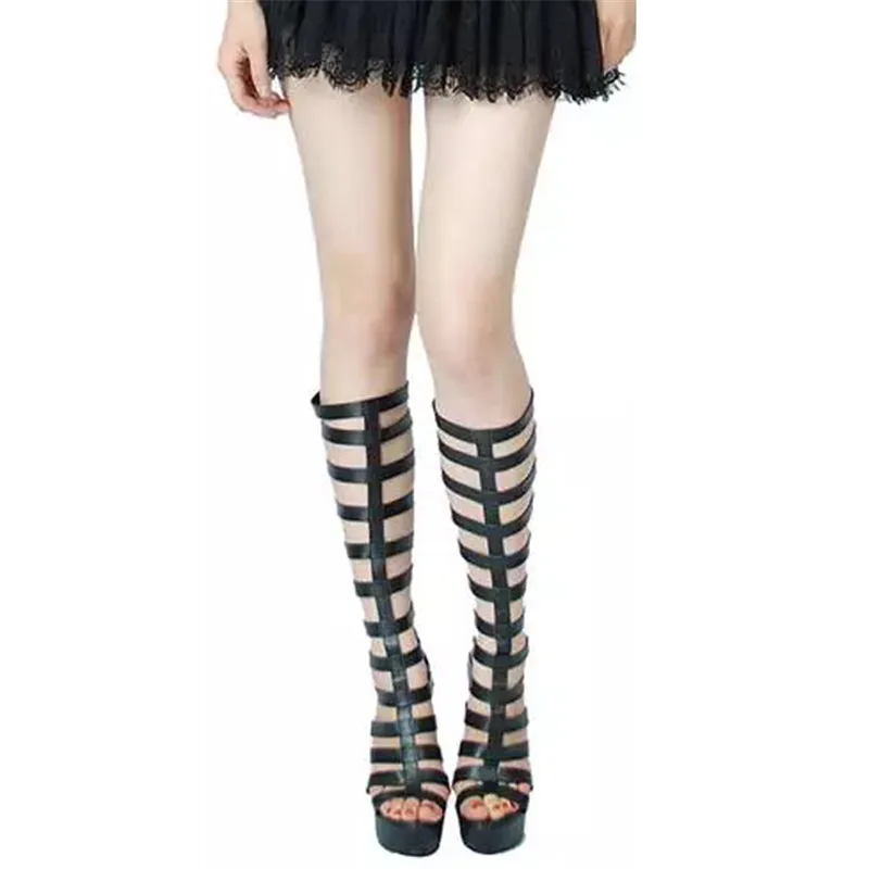 

New Style Cool GIRL'S Boots 15 Centimeter High-Heel Ultra-High-Heel Peep-Toe Performance Filming Shoes Performance