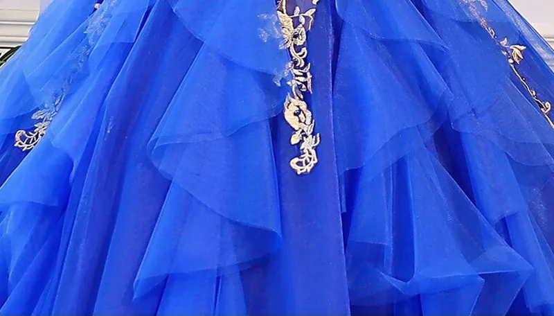Ball Gowns For Adults Puffy Dresses For Prom Dresses Applique Long Costumes Chorus Vestido Robe De Gala Dresses TS958