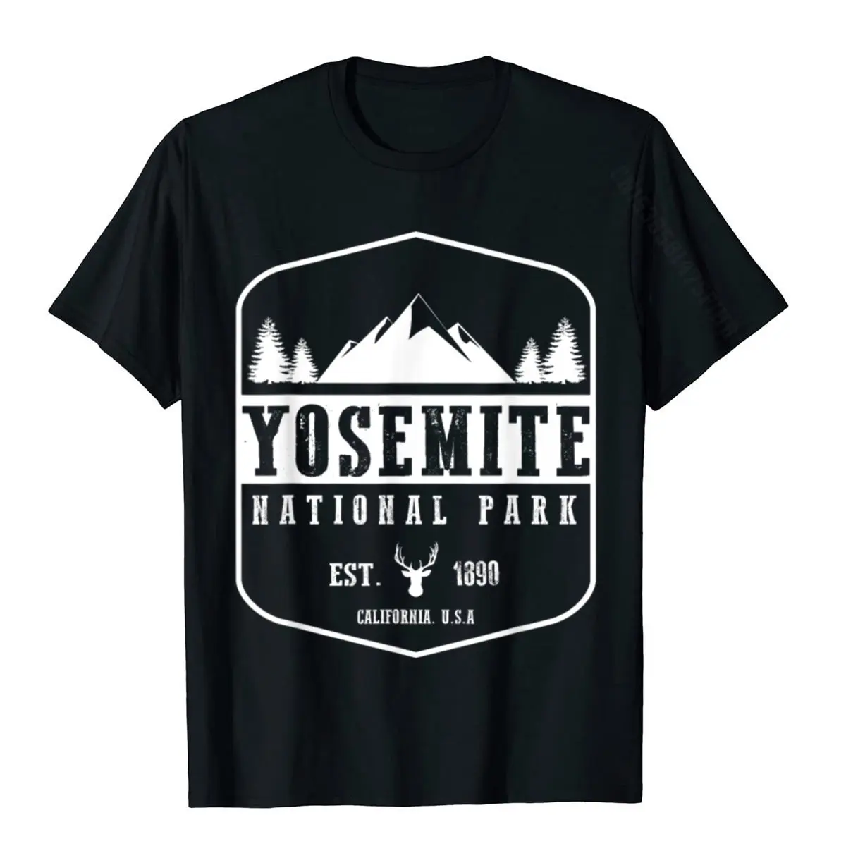 Simple Style Printed Round Neck T-Shirt ostern Day T Shirt Short Sleeve for Male Oversized 100% Cotton Gift T-shirts Yosemite Nationa Park Tshirt I ove Hiking Wander ust__115 black