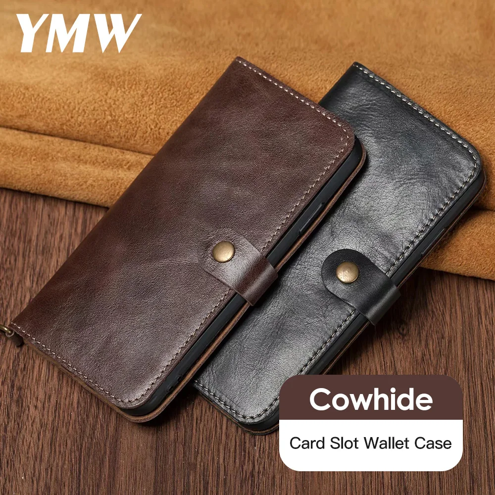 

High-end Real Cowhide Leather Case for iPhone 11 Pro Max 7 8 Plus retro Leather case for iPhone Xs Max