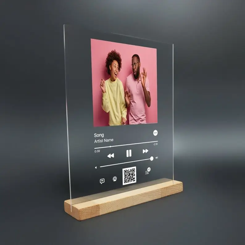 Personalized Spotify Code Music Plaque Glass