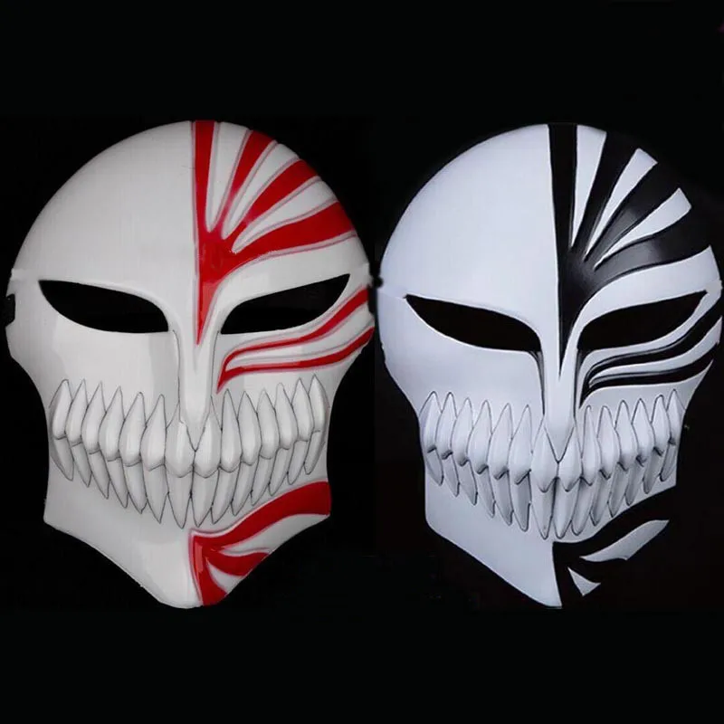 Death Ichigo Kurosaki Bleach Mask Christmas Dance Masquerade Party Cosplay Halloween Full Face Black Red Cool | Тематическая одежда