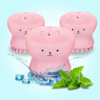 

Mini Silicone Face Cleansing Brush Cute Octopus Shape Deep Pores Cleaner Exfoliator Face Skin Care Beauty Tool XA55Z