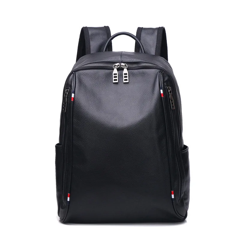 

Leather Backpack 2019 New Style MEN'S Backpack First Layer Cow Leather Computer Bag Large Capacity Travel Bag Briefcase