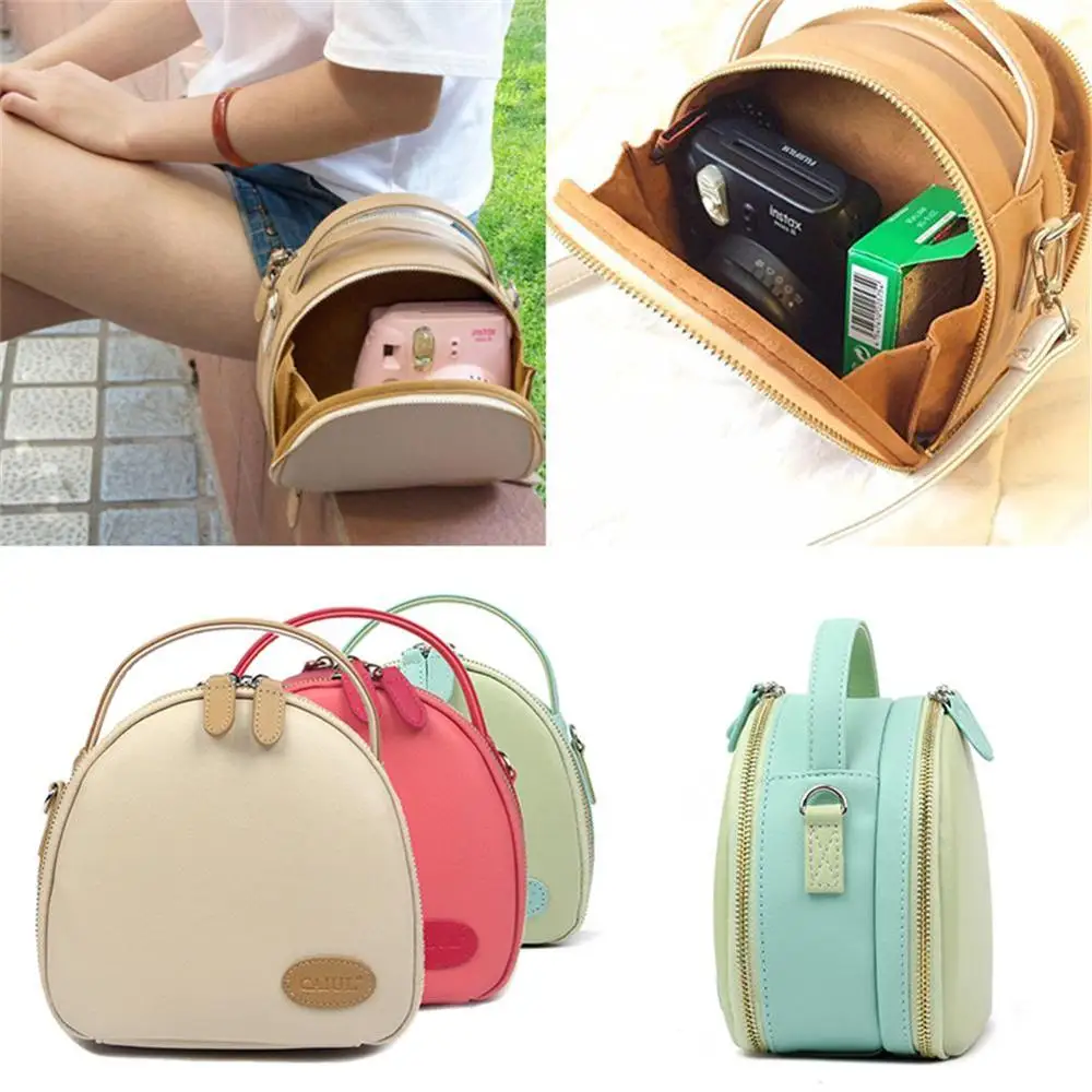 PU Leather Storage Carrying Bag Case Pouch with Shoulder Strap For Polaroid Fujifilm Instax Mini 8 9 7S 70 Instant Film Camera