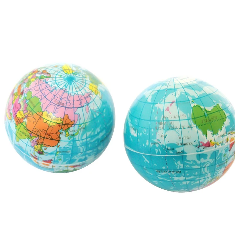 

High Quality Stress Relief Toy World Map Foam Ball Globe Palm Ball Planet Earth Ball Diameter 76MM Dropshipping