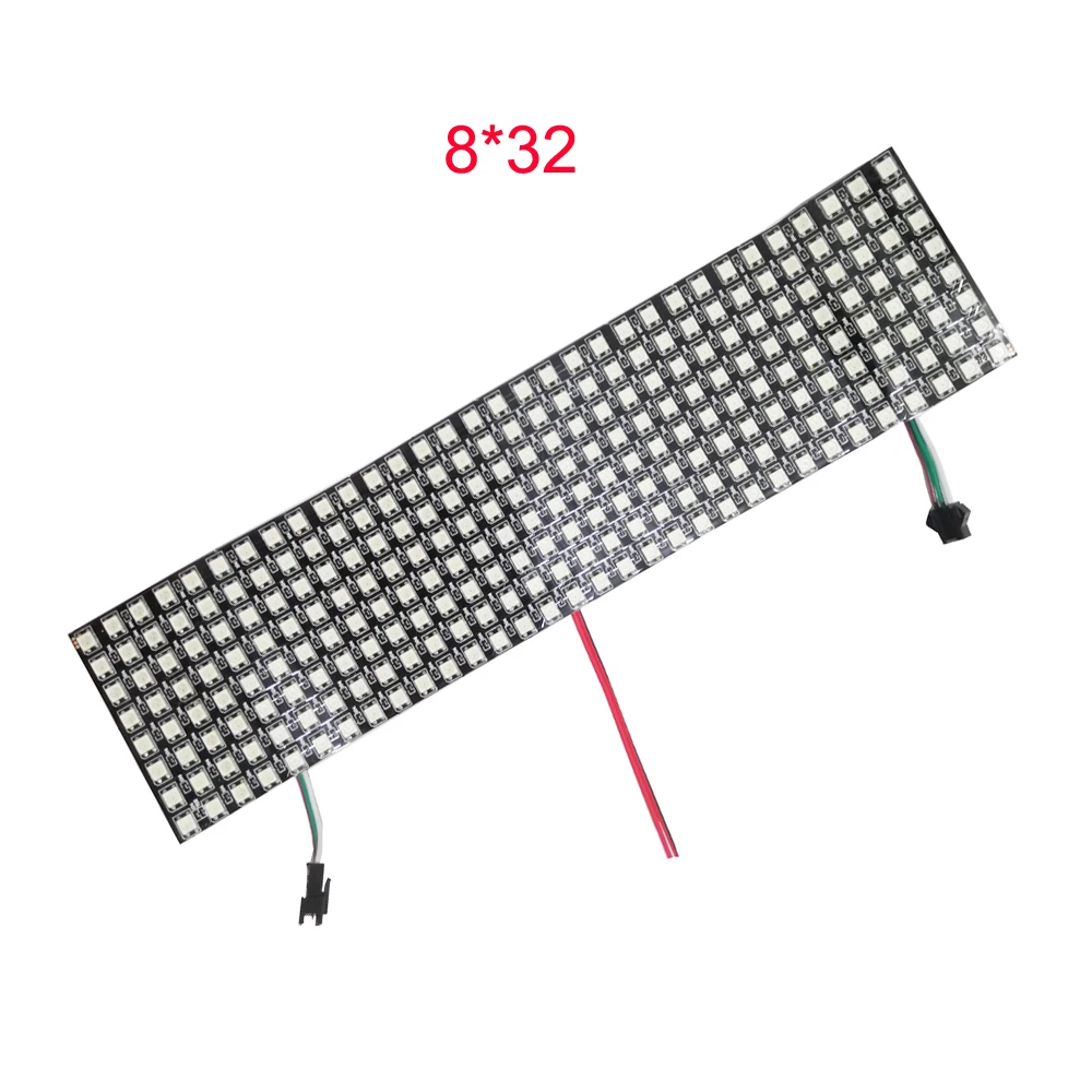 Модуль WS2812B 8x32 матричный экран светодиодный цифровой гибкий DC5V индивидуально