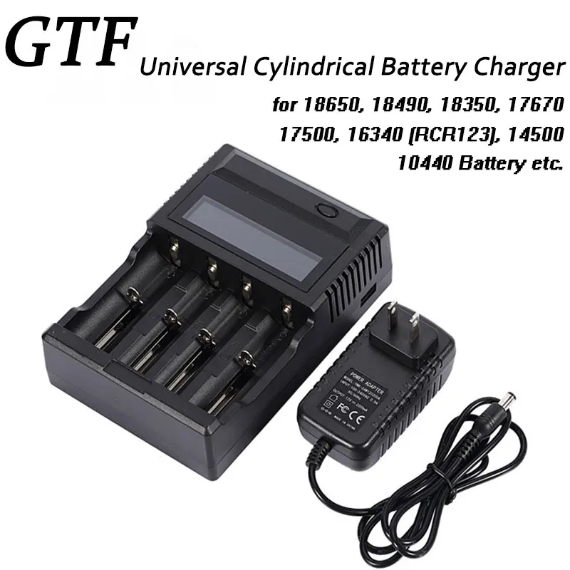 Универсальное зарядное устройство для литий ионных аккумуляторов GTF C4 18650 3 7 в 21700