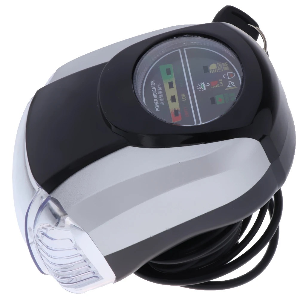 Ebike Motorcycle Weatherproof Power Gauge - Battery Level Indication Headlamp for Harley