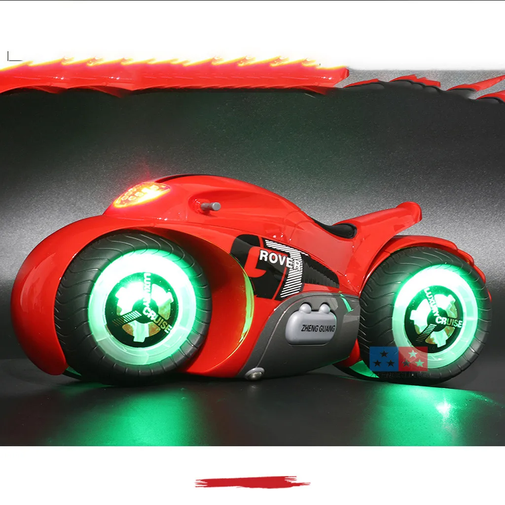 Радиоуправляемая Автомобильная игрушка 1:14 тело светомузыкальный проектор RC заднего колеса мотоцикла привод Дрифт мотоциклетный трюк игрушка 9,2 - Цвет: Красный