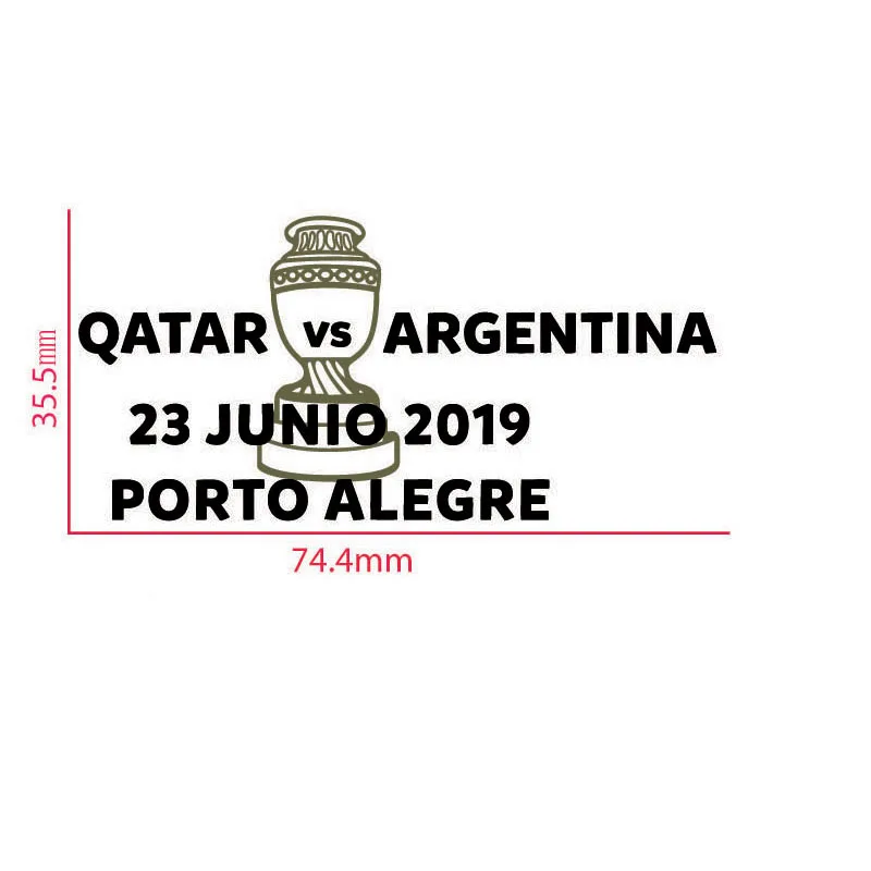 COPA Америка BRASIL Final MATCH Подробная информация патч матч Дата Бразилия Аргентина Перу Uruguay Chile Colom-bia Match Подробная информация патч - Цвет: argentina vs qatar