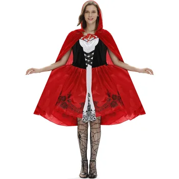 

JIMIKO Halloween Cosplay Sexy Maid Uniform Little Red Riding Hood Suit Woman anime Role Play costumes Sexy Uniform Lingerie XXXL