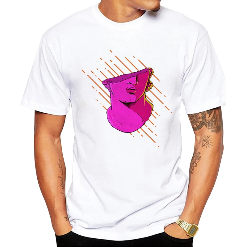 Мужская футболка с изображением разбитых в древнегреческом стиле статуй