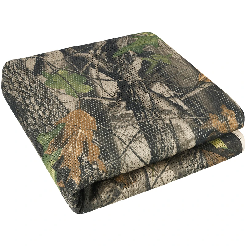 Cubierta Camuflaje Para Persiana/Puesto De Caza - Poliéster Impermeable - 35x142 Pulgadas - Con Cremallera Y Bolsillos