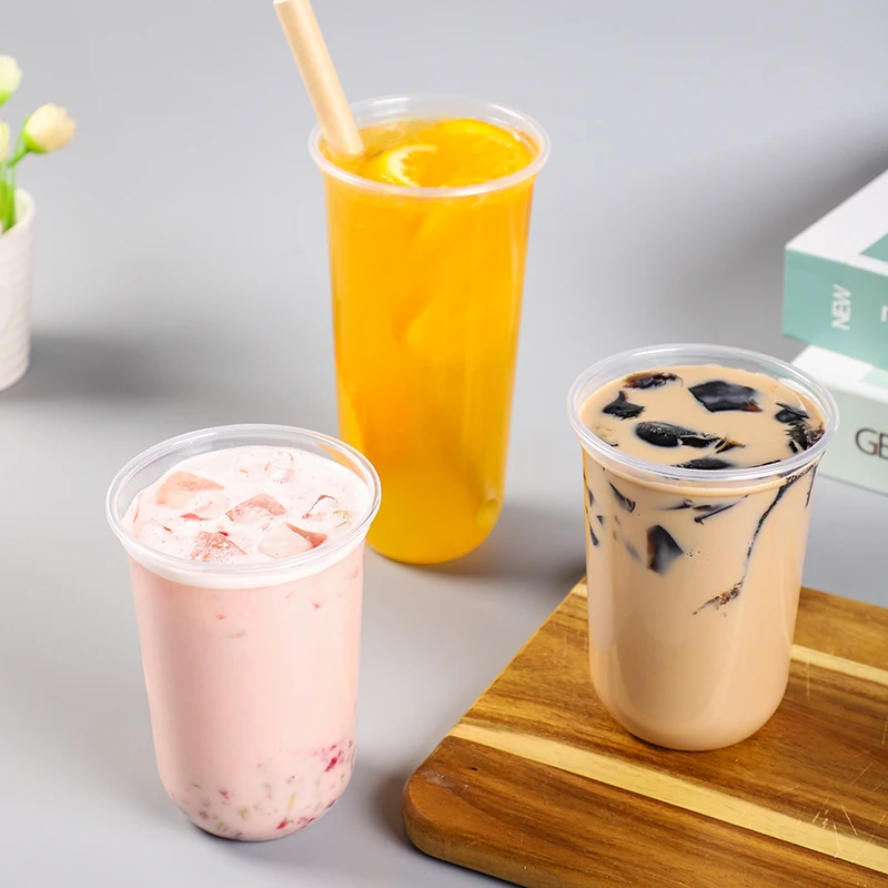 Custom Printing Logo Bubble Tea Cup 16 Oz 24 Oz Coffee Juice Smoothies U  Shape Boba Cup PP Plastic Cups with Lid - China PP Cup and Disposable Cup  price