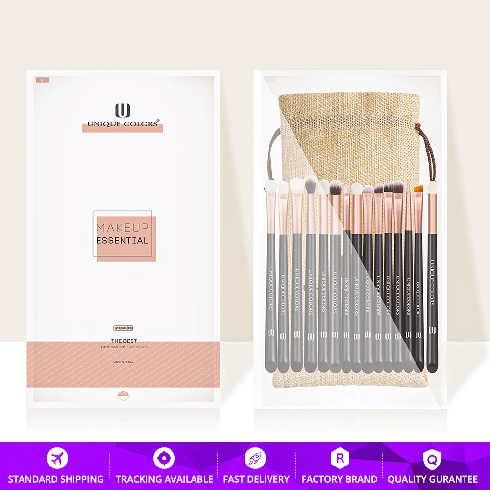 

15 PCS Luxy Eye Brushes Set Multifunction Makeup Brushes Set Eye shadow concealer Brushes set Cosmetic bag as gift