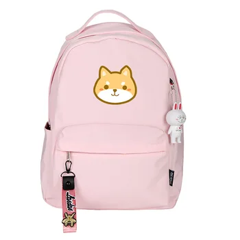 

Doge Husky Shiba Inu Print Cartoon Bookbag Women Cute Backpack Kawaii Travel Backpack Nylon School Bags for Teenage Girls