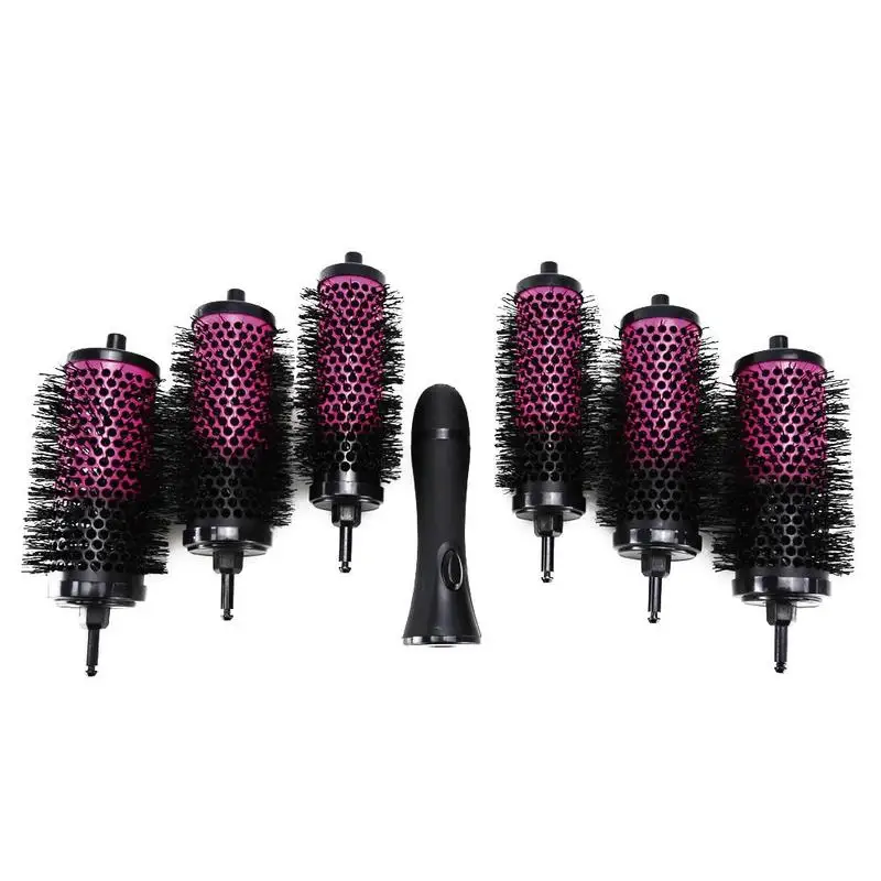 

6Pcs/set Professional Hair Comb Hairdressing Salon Styling Tools Removable Handle Curly Straight Hair Brush Anti-static