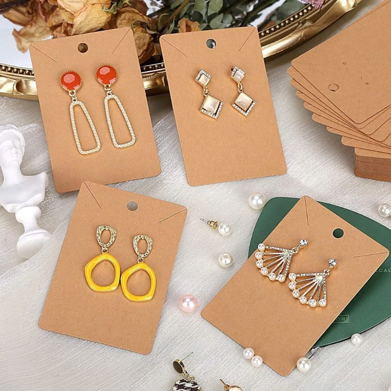 

50/100/200 Set Earring Cards Earring Display Cards with Self-Sealing Bags for stud Earring Dangle Earring Holder Selling