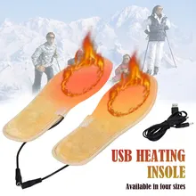 Электротермические стельки теплые колодки нагреватель стельки здоровый теплый USB плюш для снега зимой нагревание батареи одежды