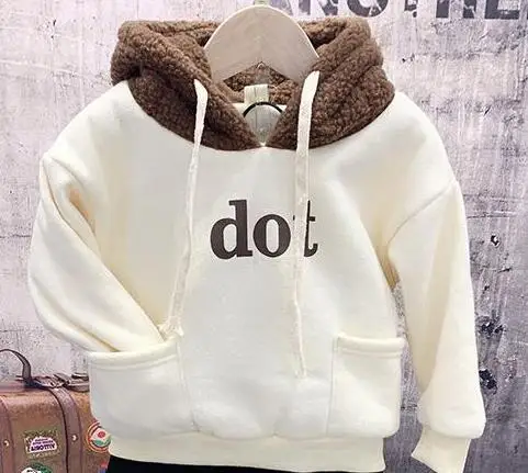 white hoodie Новинка года, зимний костюм с длинными рукавами для малышей Детская толстовка с капюшоном и плотные штаны комплекты для мальчиков комплекты одежды для малышей, От 2 до 6 лет - Цвет: white hoodie