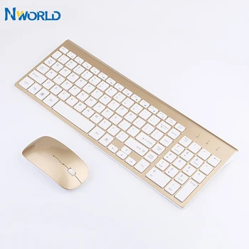 

2.4GHz Wireless Keyboard and Mouse Combo 102 Keys Low-noise Wireless Keyboard Mouse for Mac Pc WindowsXP/7/10 Tv B Smooth Body