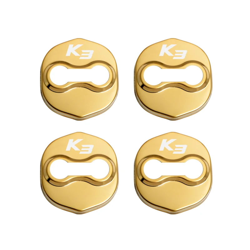 Gold Авто-Стайлинг крышка дверного замка автомобиля Авто эмблемы чехол для KIA K3 Forte стайлинга автомобилей - Название цвета: Gold