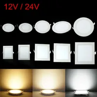 3W 4W 6W 9W 12W 15W 25W Round/Square LED Panel light Recessed Spot Ceiling Down Light Warm/Natural/Cold White 12V 24V + Driver 1
