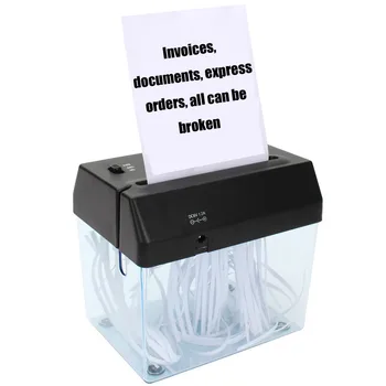 

USB Electric Dual-purpose Mini Shredder Small Household Bill Paper Strip-cut Desktop Letter Opener and Shredder for Home/Office