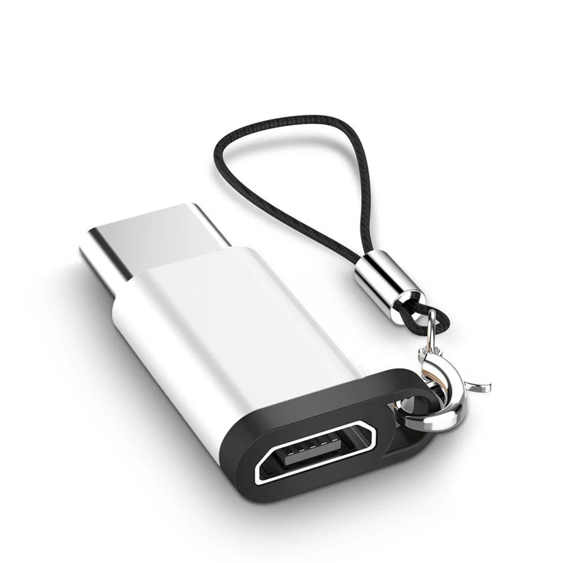 Серебристый Адаптер типа C для Micro USB Женский USB C адаптер Usb Кабель зарядного устройства для samsung S8 S9 S10 Plus Note 9 huawei P30 mate 20 Pro - Цвет: Серебристый