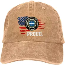 Proud US Army 35th Ветеран стрелковой дивизии американский флаг Мужская классическая бейсболка папа шляпа регулируемый размер