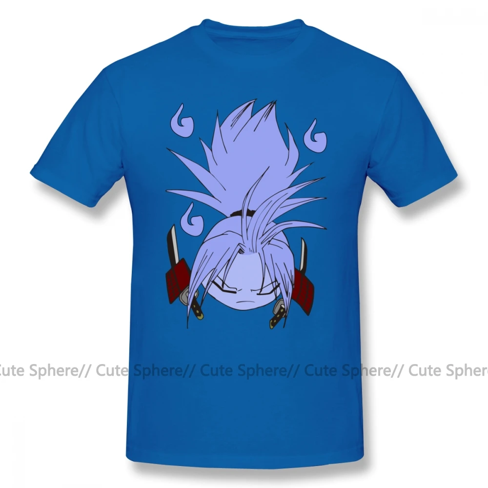 Shaman King футболка Amidamaru Guardian Ghost Футболка мужская летняя футболка хлопковая футболка с коротким рукавом и забавным принтом, большие размеры - Цвет: Blue