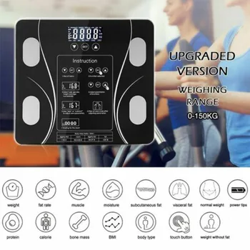 

Bathroom Body Fat Scale BMI Smart Electronic ​LED Touching Button Muscle Fitness Weight NIN668