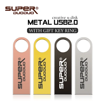

Metal Mini USB Flash Drive 128GB 64GB 32GB pendrive Cle USB Flash Stick Pen Drive 32 64 128 GB USB Stick Custom LOGO