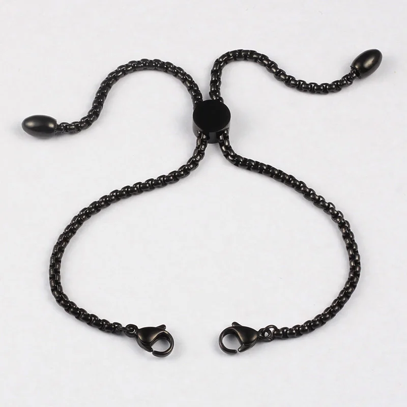 URSJEWELRY(16,2 см) 2,5 мм 316L нержавеющая сталь квадратный браслет Rolo цепь для живое очарование медальон