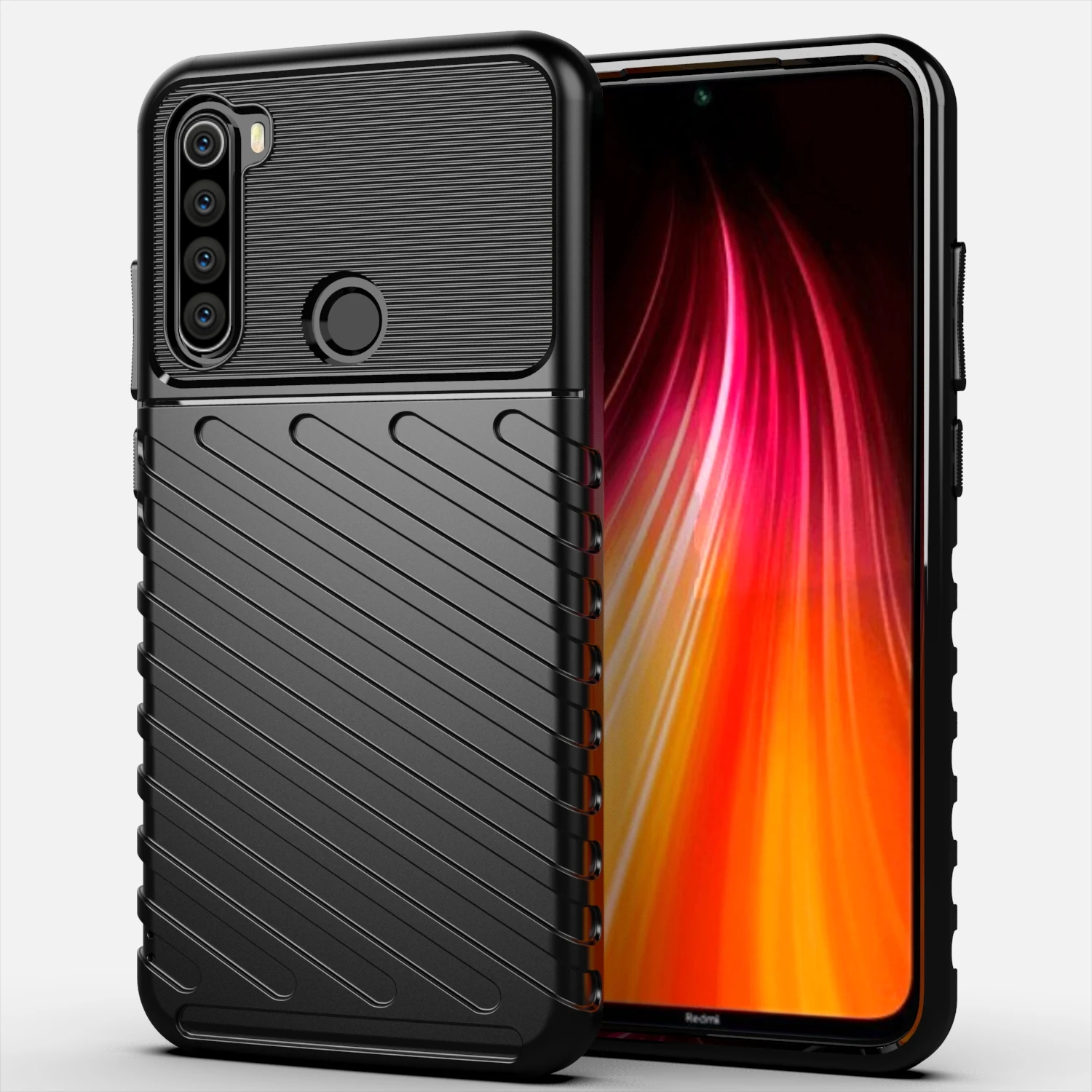 Чехол для Xiaomi Redmi Note 8 8 T, мягкий силиконовый резиновый противоударный чехол для телефона Xiaomi Redmi Note8T, задний Чехол 6,3 дюйма - Цвет: Черный