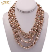 JYX элегантное передовое ожерелье с жемчугом, 8 нитей, 6*9 мм, 22 дюйма, горячая распродажа, подарок для женщин