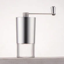 Мини ручная кофемолка с прозрачным корпусом Регулируемый Керамический мельничный камень кофе Кусачка для домашнего офиса путешествия