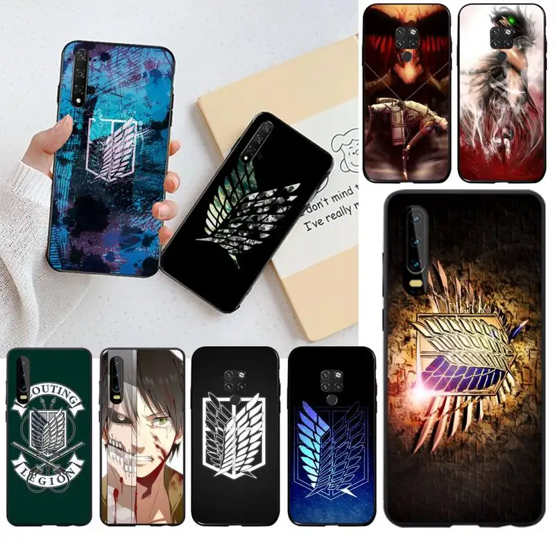 Anime Japanese attack on Titan Luxury Unique Design Phone Cover for Huawei P40 P30 P20 lite Pro Mate 20 P Smart 2019 prime | Мобильные