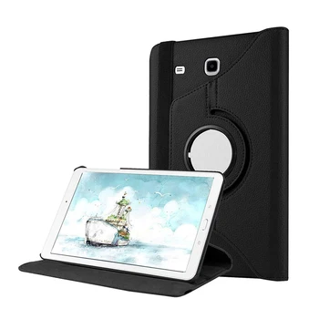 

For Samsung Galaxy Tab E 9.6 Case T560 T561 Cover Cases Tab E 9.6 SM-560 SM-T561 Funda 360 Degree Rotating Leather Smart Coque