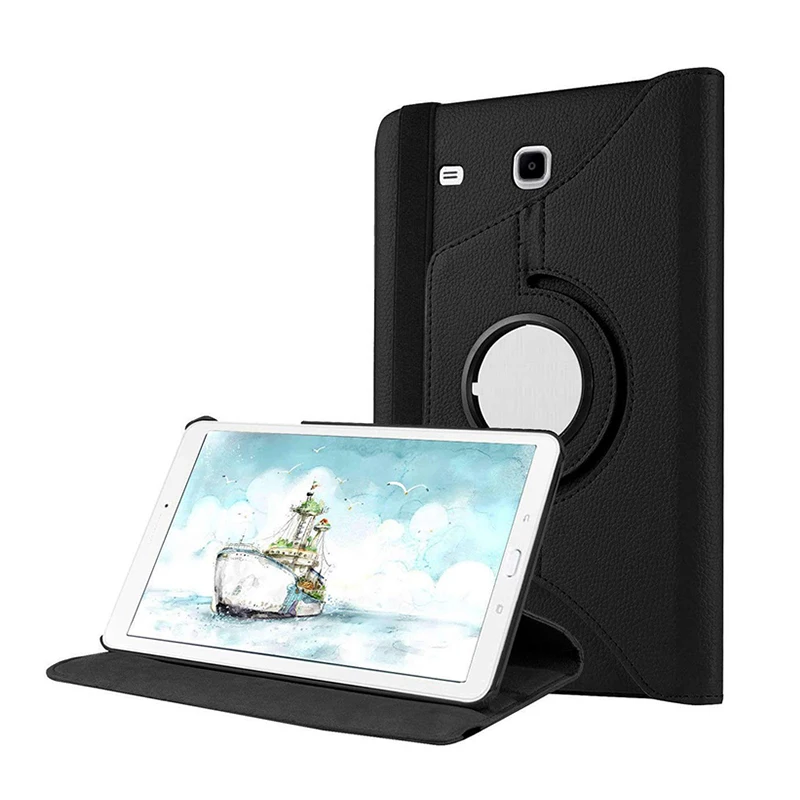 Для Samsung Galaxy Tab E 9 6 чехол T560 T561 SM 560 принципиально 360 градусов вращающийся кожаный