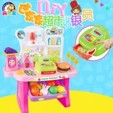 Детская музыкальная упряжь Diy19 штук тележка для мороженого конфеты автомобиль игровой дом обучающая игрушка