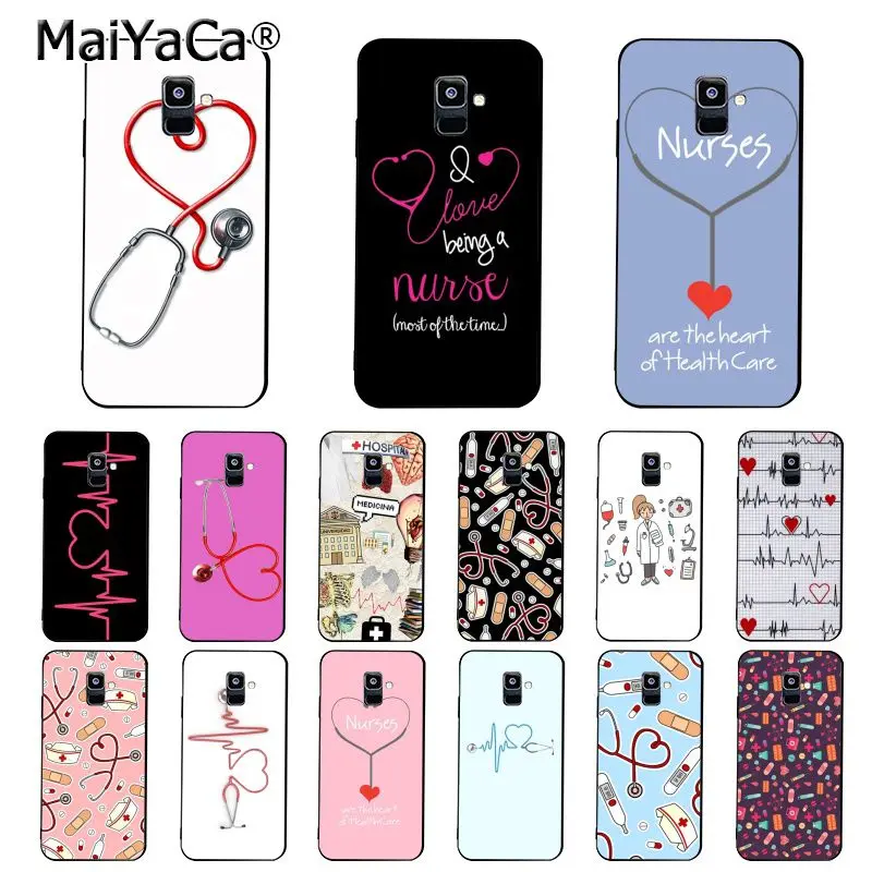 

MaiYaCa Nurse Medical Medicine Health heart stethoscope Phone Case For Samsung Galaxy A7 A50 A70 A40 A20 A30 A8 A6 A8 Plus A9