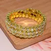 Fashion Luxury Women Multi Layers Crystal Rhinestone Bracelets Bangles Adjustable Wedding Pulseras Jewelry Girl Gifts 2