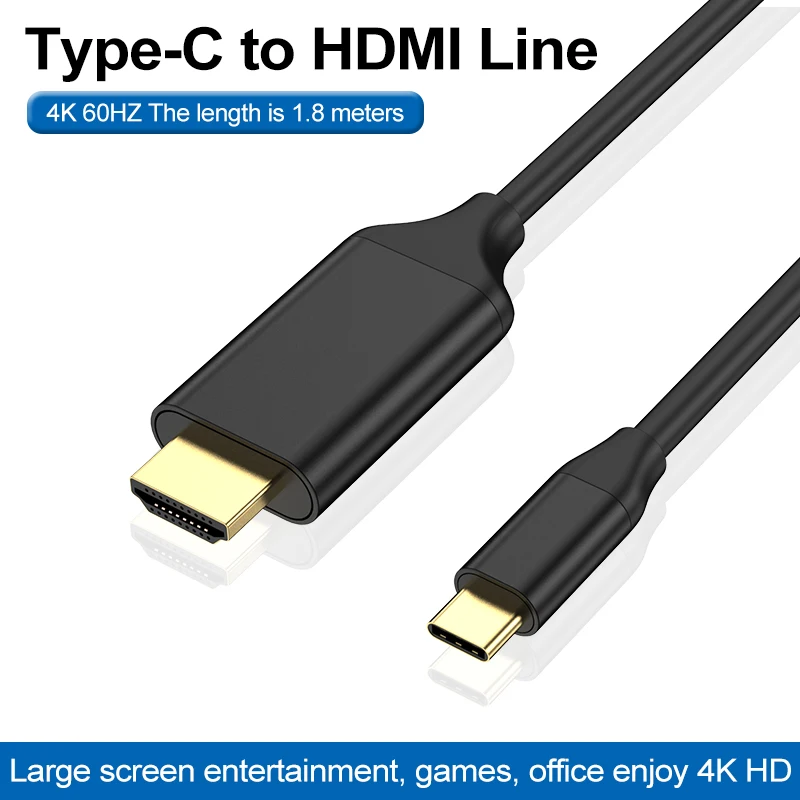

USB C to HDMI Cable 4K Type C to HDMI Thunderbolt 3 Converter for MacBook Huawei Mate 30