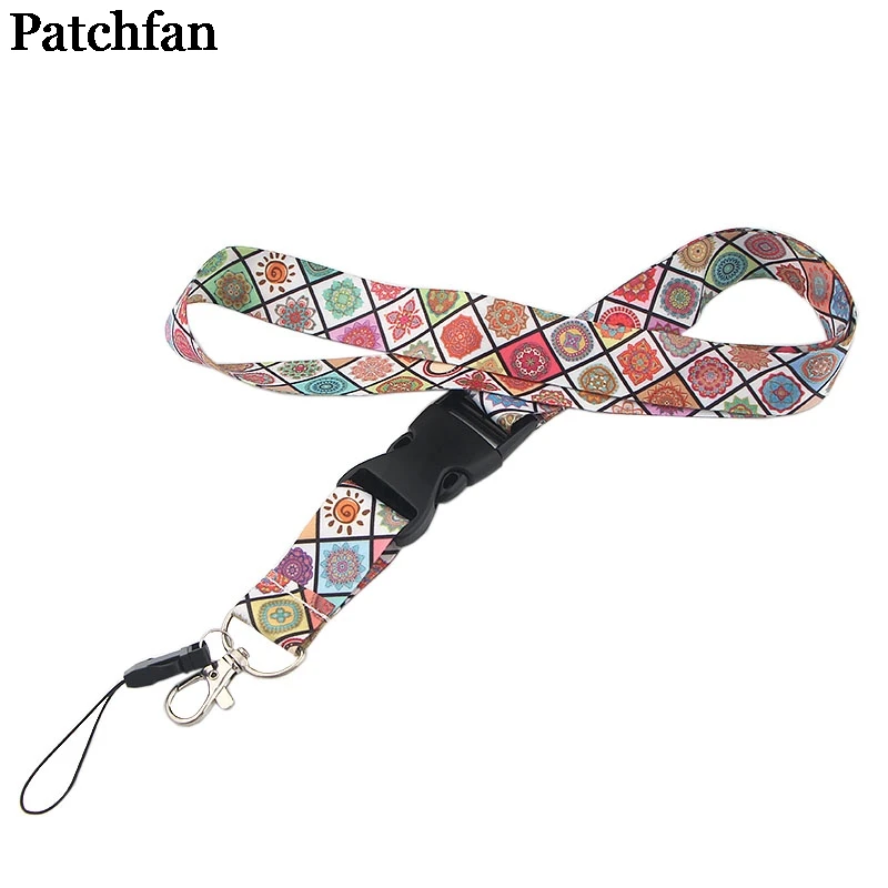 Patchfan винтажный узор шнурок Пара ID пропуск карты значок мультфильм шеи ремни гимнастические ключ мобильный телефон USB держатель веб-сайт A2333