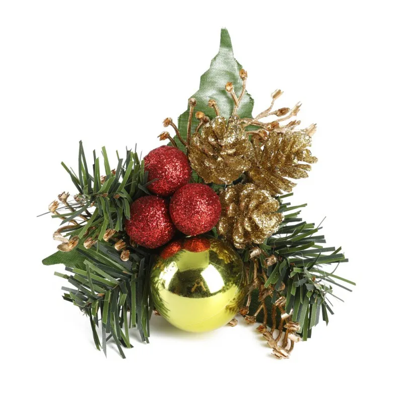 Искусственные Рождественские цветы, орнамент, сосновый конус, букет для дома, свадьбы, Нового года, украшение, искусственные растения, искусственные цветы