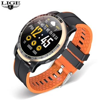 

LIGE Phone Smart Watch Men Bluetooth Call Waterproof Sports Fitness Watch Health Tracker Weather play music smartwatch Women
