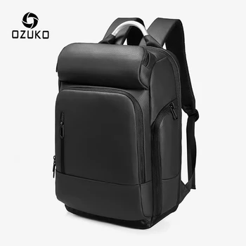 

OZUKO 15.6 inch Laptop Backpacks Multifunction USB Charging Backpack Mens Waterproof Travel Bag Male Casual Business Leisure